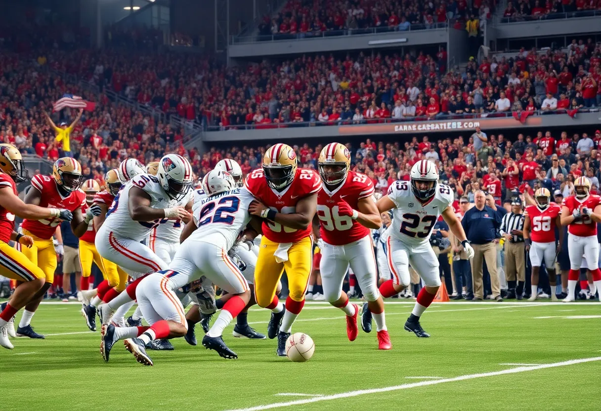 Duke University football team celebrating their ACC Championship victory