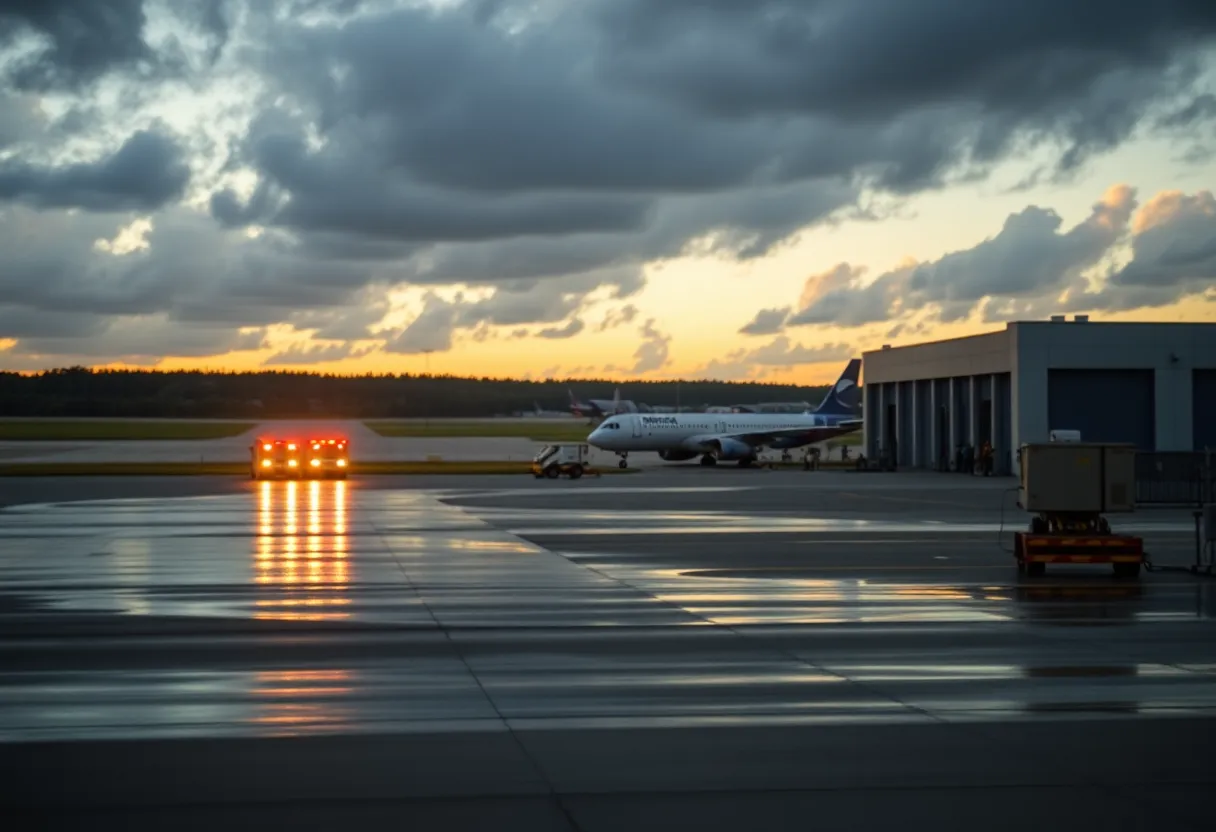 Emergency responders at Statesville Regional Airport after a plane crash
