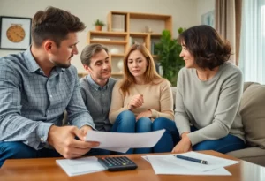 Family evaluating rising healthcare costs at home