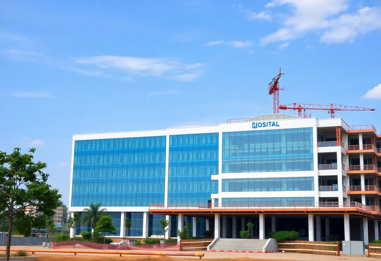 Construction site of the new Fort Mill hospital campus