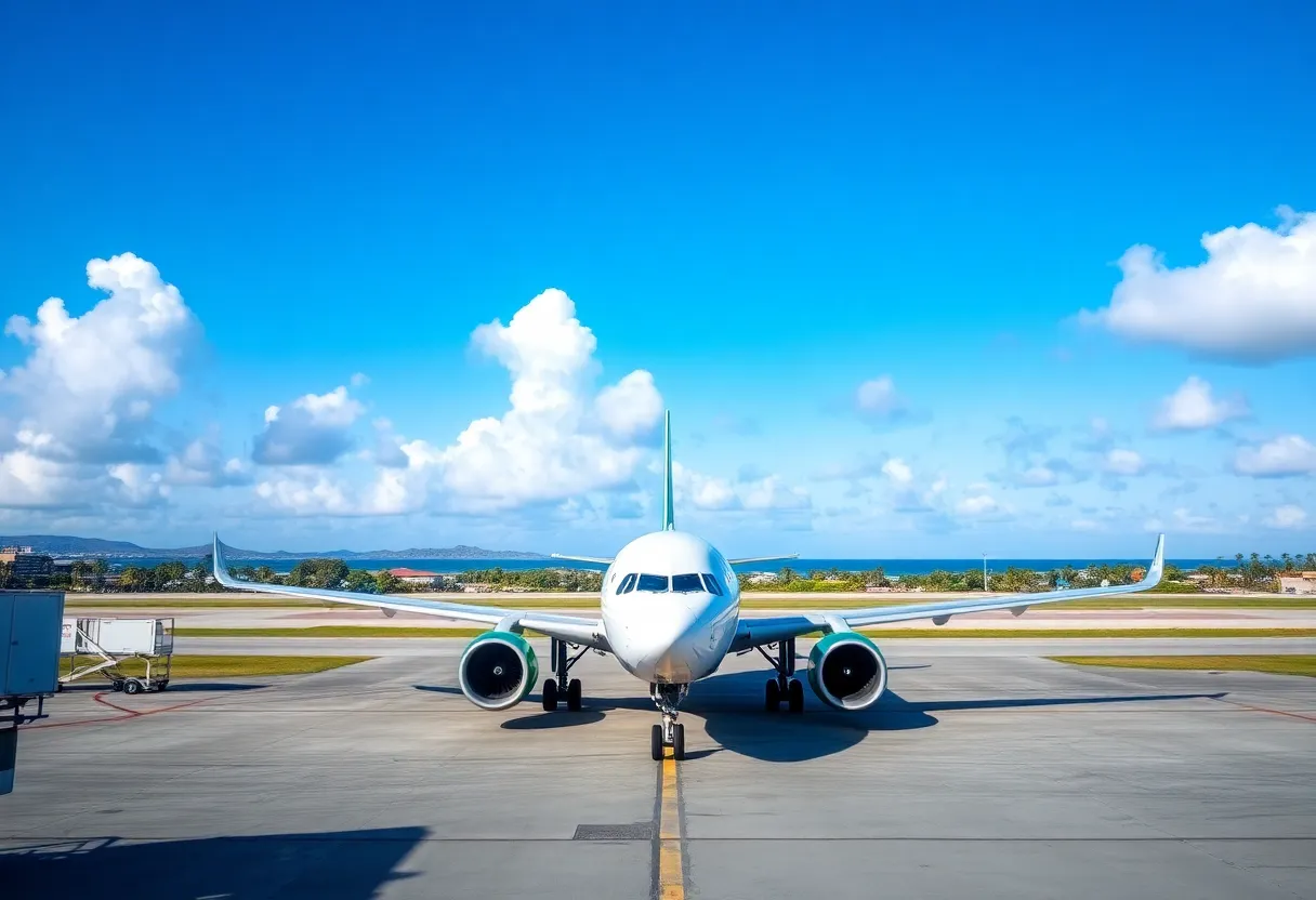 Frontier Airlines plane at Charlotte Douglas International Airport