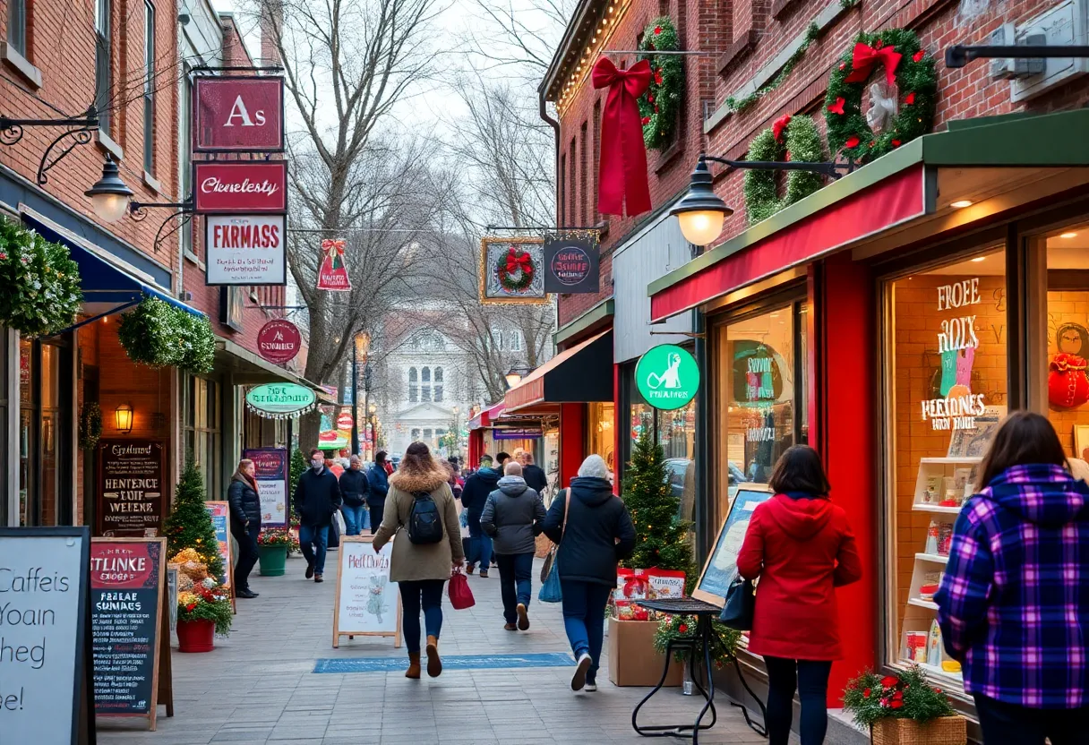 Shoppers in Eastland area supporting local businesses during the Fuerza del Este campaign.