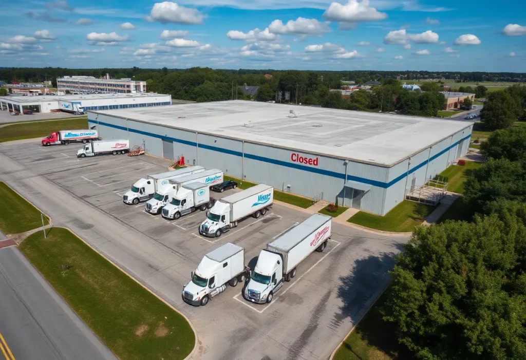 A closed trucking facility in Greensboro, North Carolina