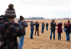 Participants enjoying a holiday turkey shoot event in Wake Forest, NC.