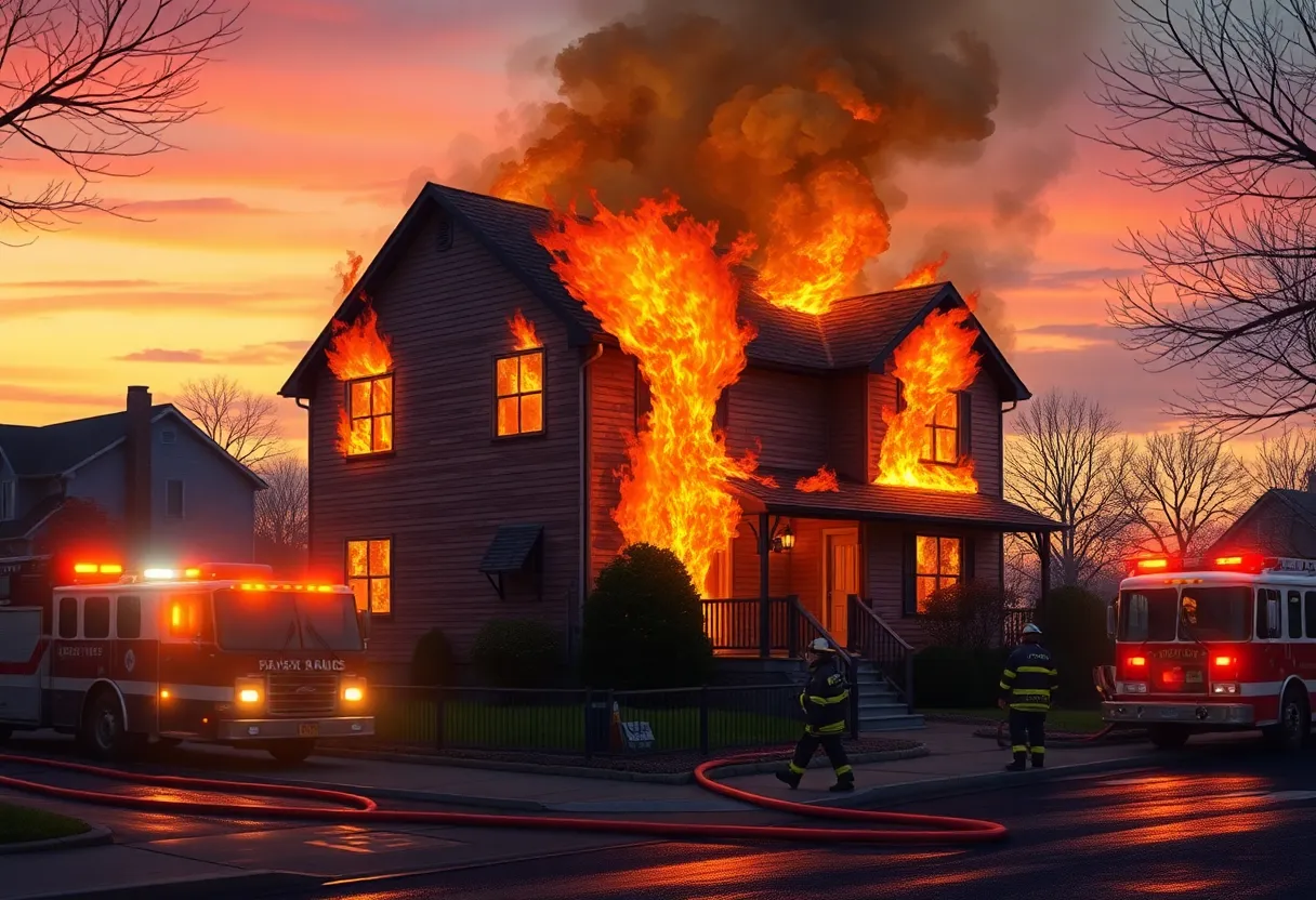 House fire in North Carolina's Gaston County