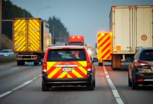 Emergency responders at the scene of an I-81 accident
