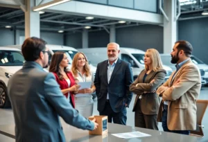 Corporate leadership team at Amerit Fleet Solutions discussing future strategies