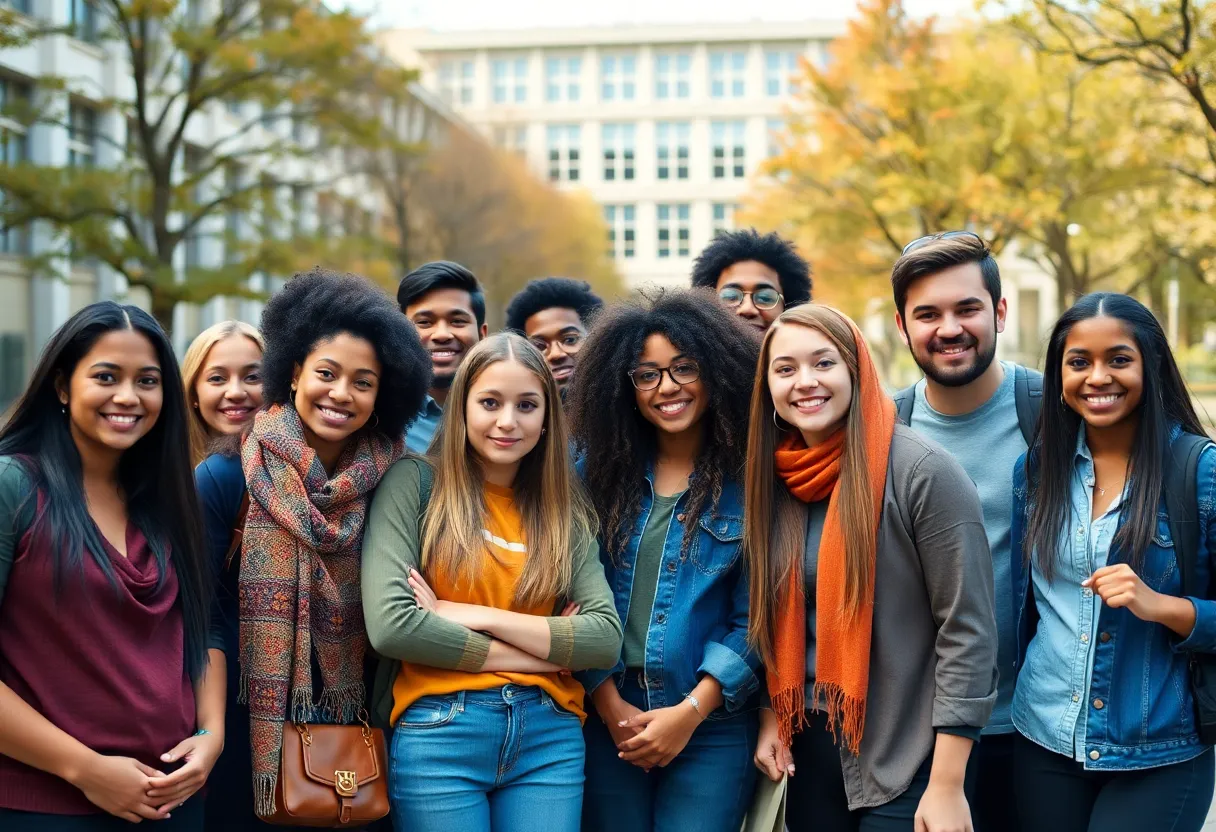 Students showing support at Loyola University amidst ICE deployment concerns