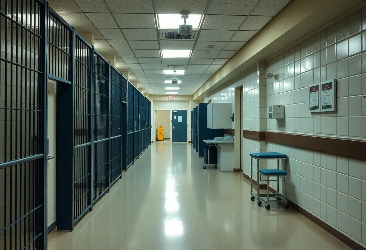Interior of Mecklenburg County Detention Center medical area