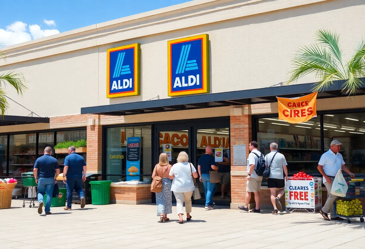 Exterior of the new Aldi store at 3280 Tamiami Trail in Port Charlotte, Florida.