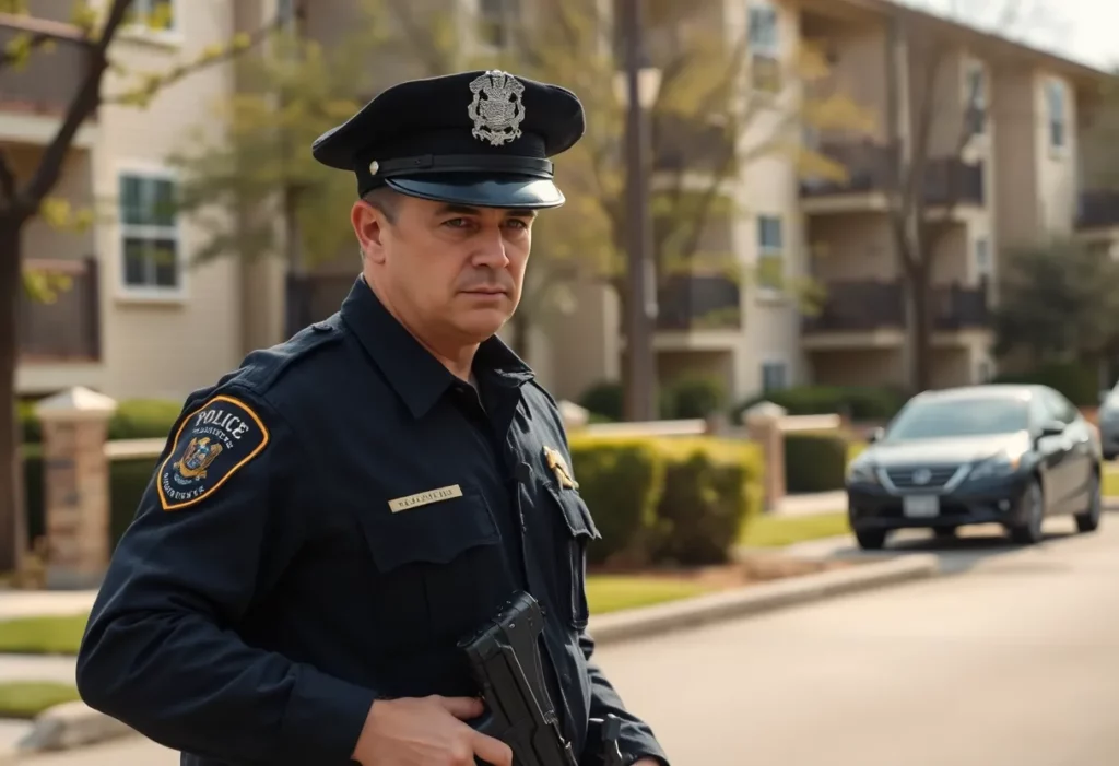 Police officer searching for missing teens in Lancaster Township.