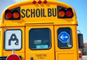 School bus and traffic safety signs