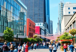 A vibrant urban landscape of San Francisco reflecting recent developments and cultural events.