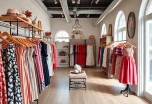 Interior view of a SouthPark clothing store recognized as a top retailer.