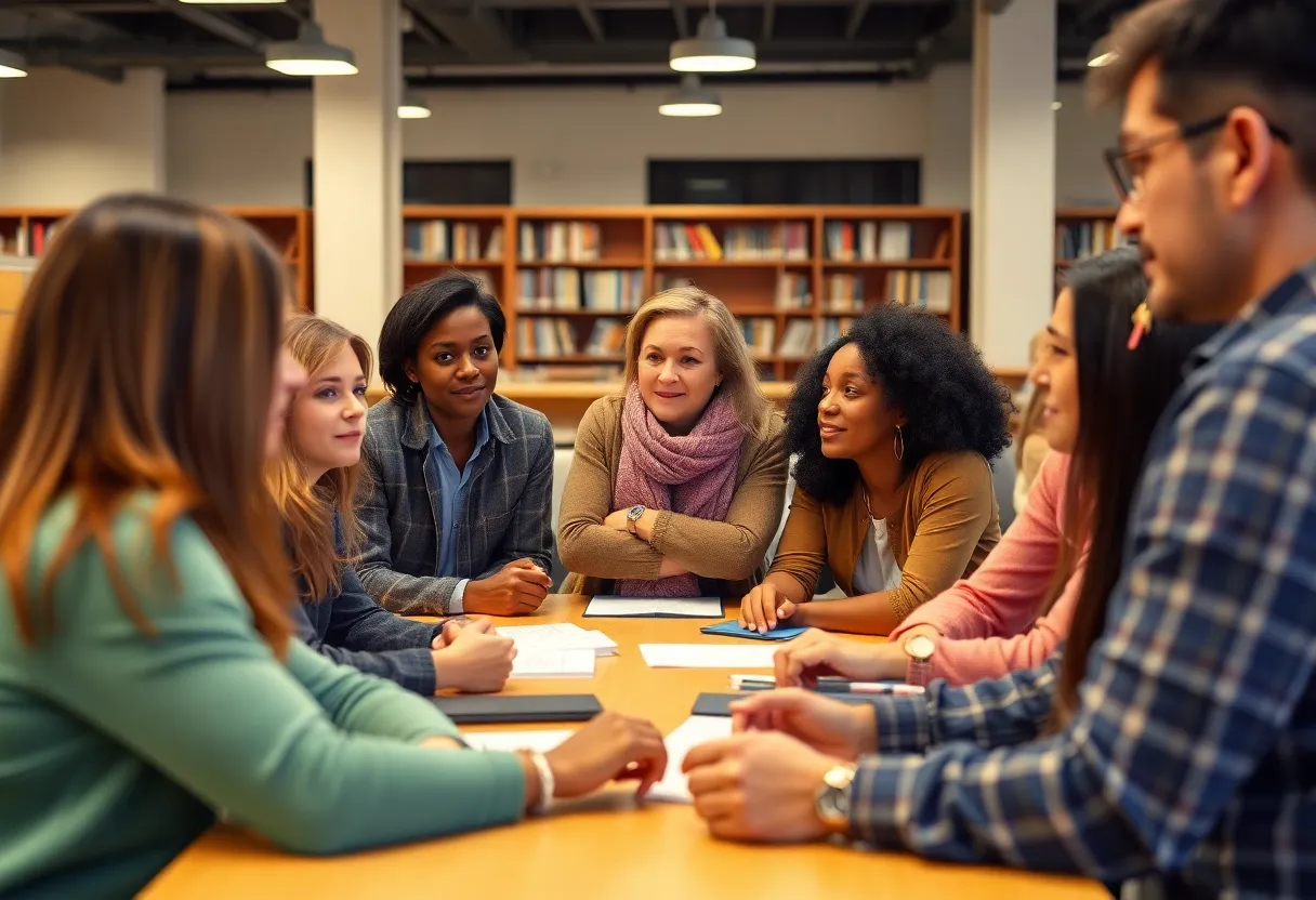 Participants gathered at the Lunch, Learn, and Listen event in Sussex County library