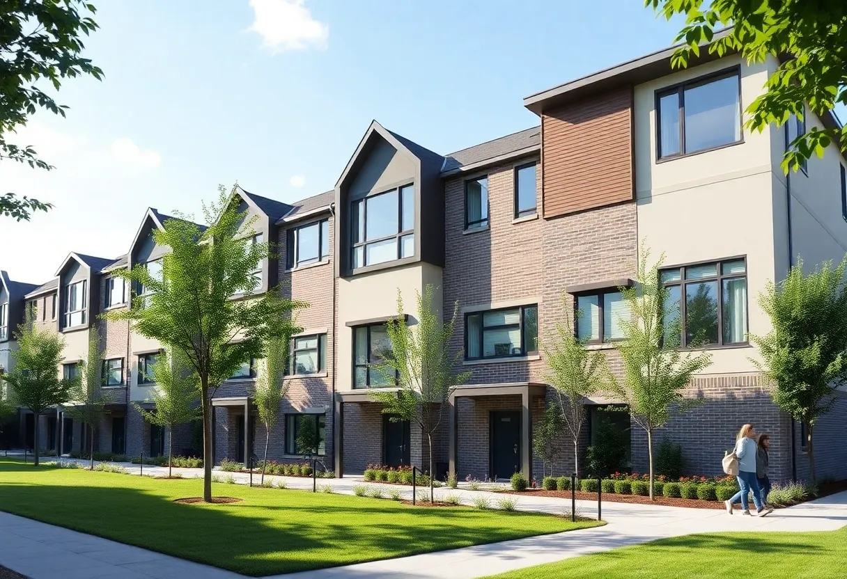 Townhome development in Columbia SC's university district