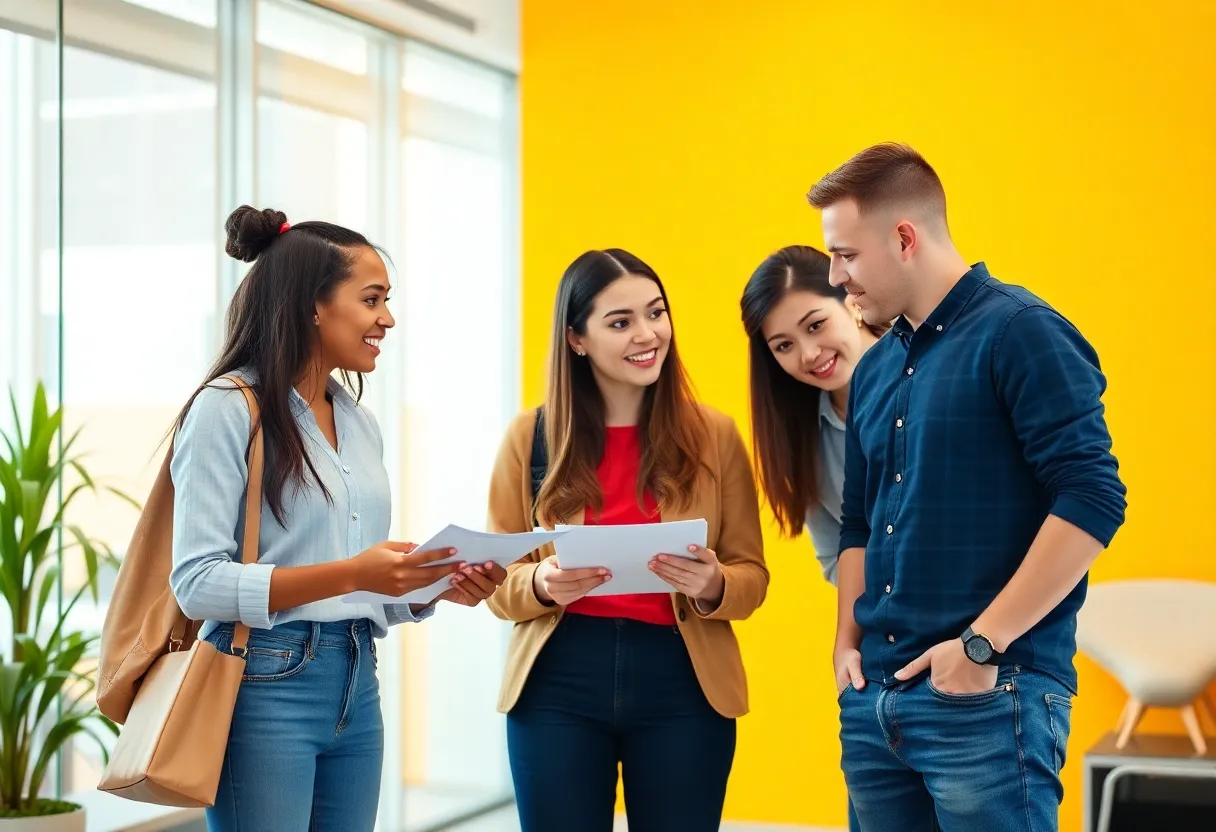 Students engaged in entrepreneurial activities at UNC Charlotte