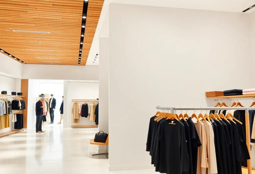 Interior view of Zara store in Charlotte, NC