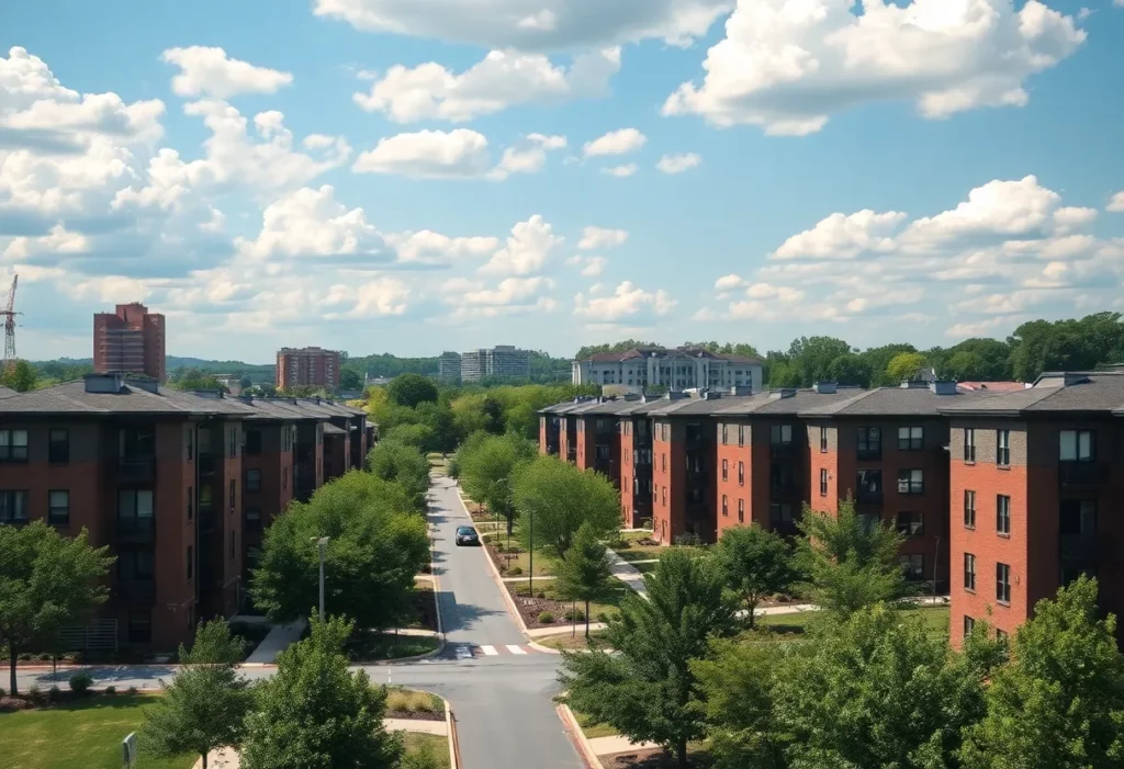 View of affordable housing developments in Mecklenburg County