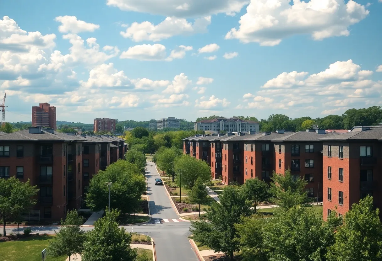 View of affordable housing developments in Mecklenburg County