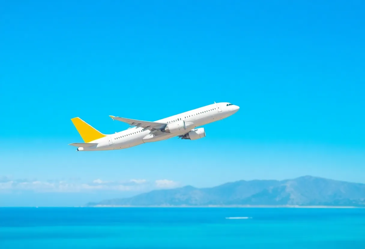 Avelo Airlines airplane in flight