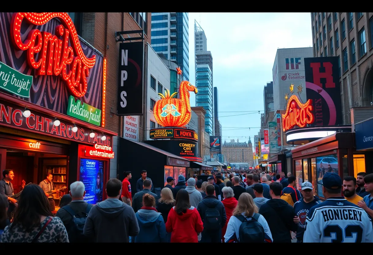 Vibrant events in Charlotte featuring music, comedy, and sports.