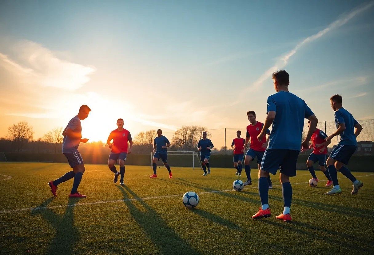 Training session at Charlotte FC featuring players in action.
