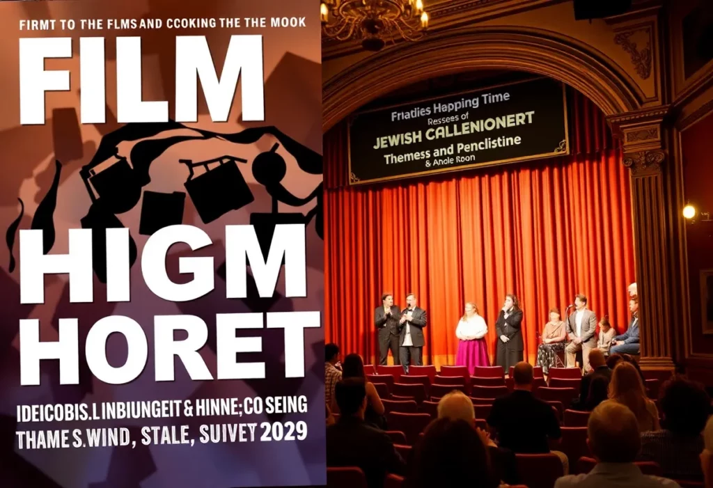 Promotional image for the Charlotte Jewish Film Festival featuring YidLife Crisis performance