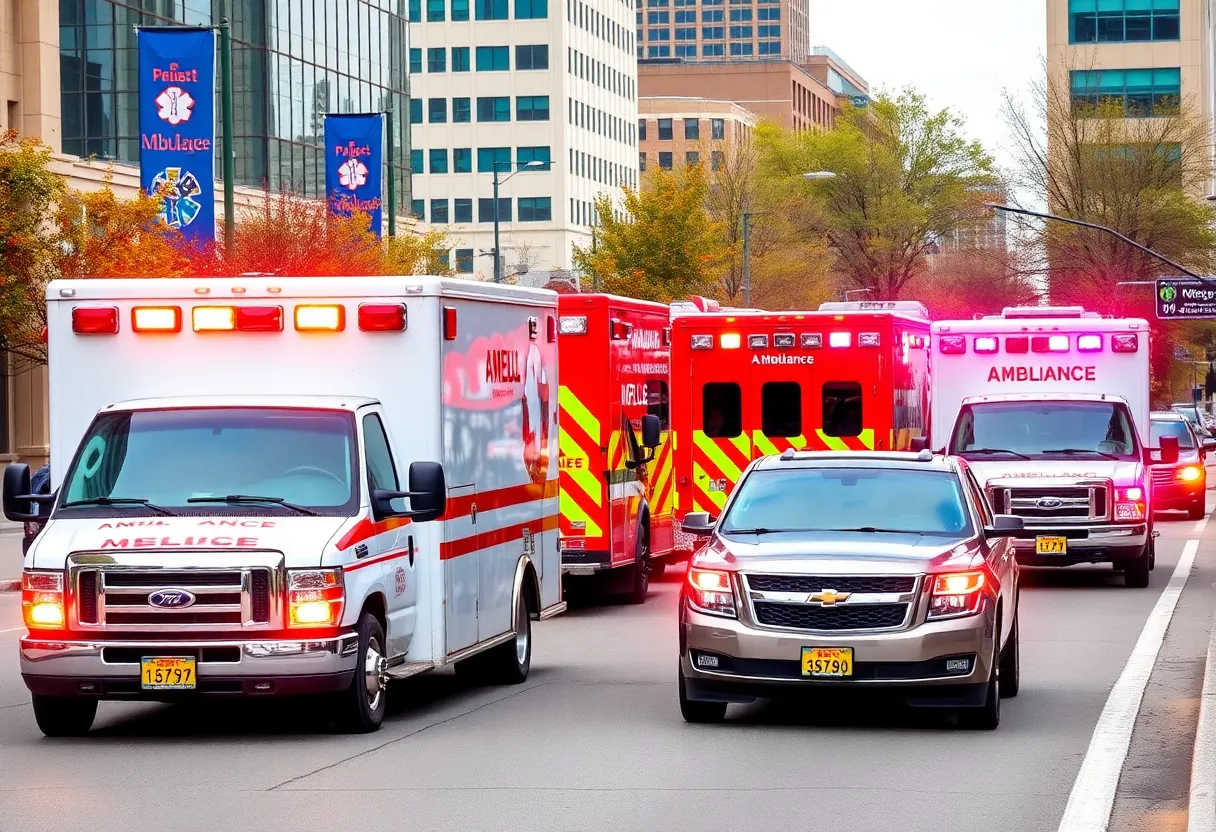 Ambulance fleet and EMTs in Charlotte