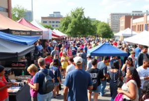 A collage of weekend events in Charlotte featuring food, music, sports, and community activities.