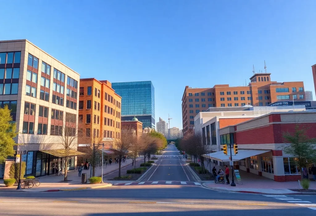 Cityscape of Columbia SC reflecting economic growth and innovation
