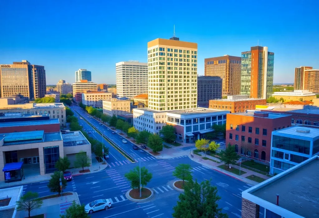 Cityscape of Columbia, SC highlighting economic growth and innovation