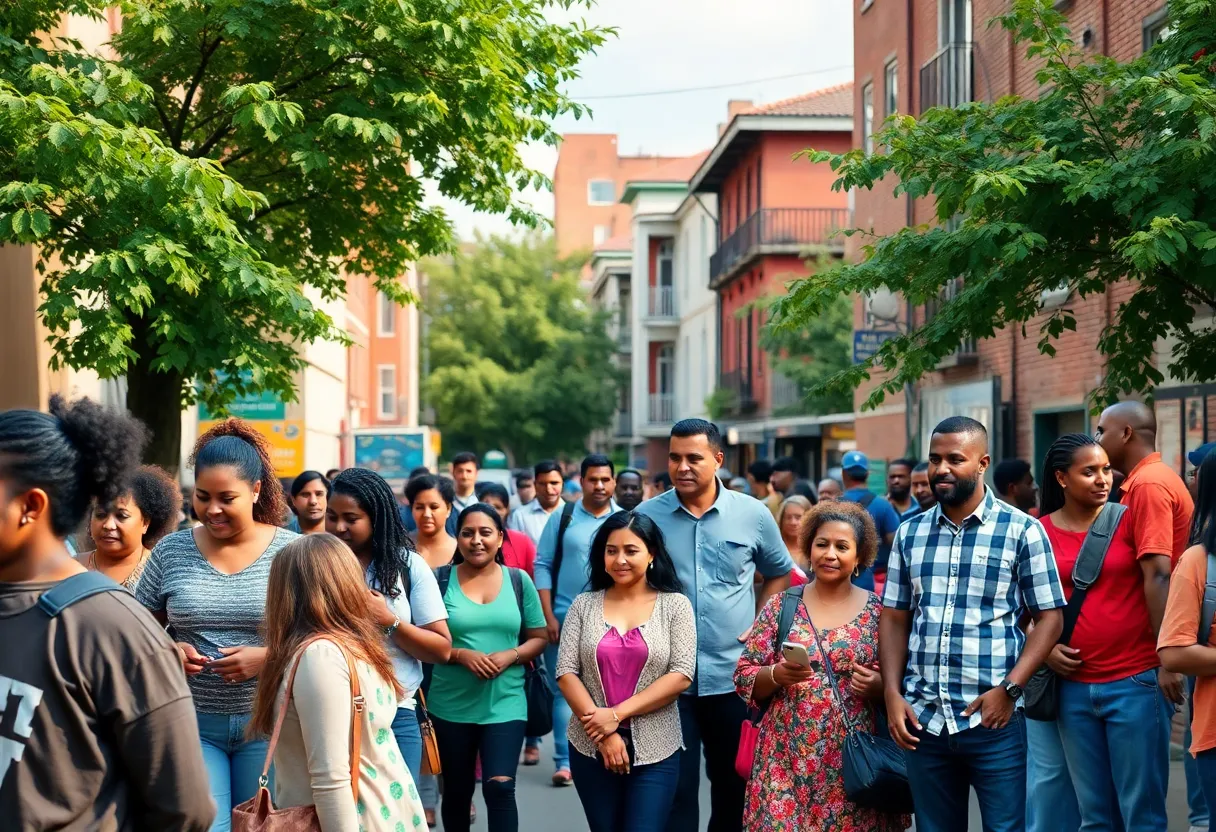 Vibrant neighborhood scene in Charlotte representing community engagement.