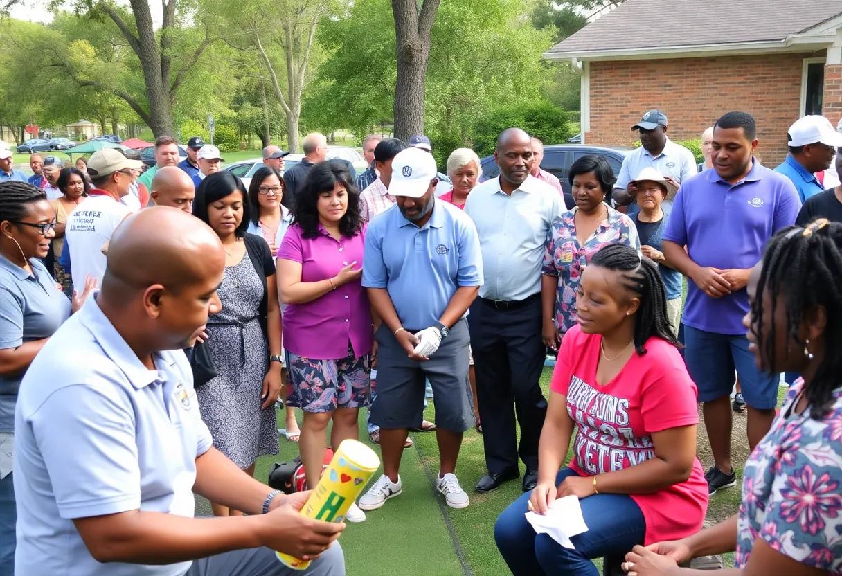 Residents of Columbia SC participating in community events