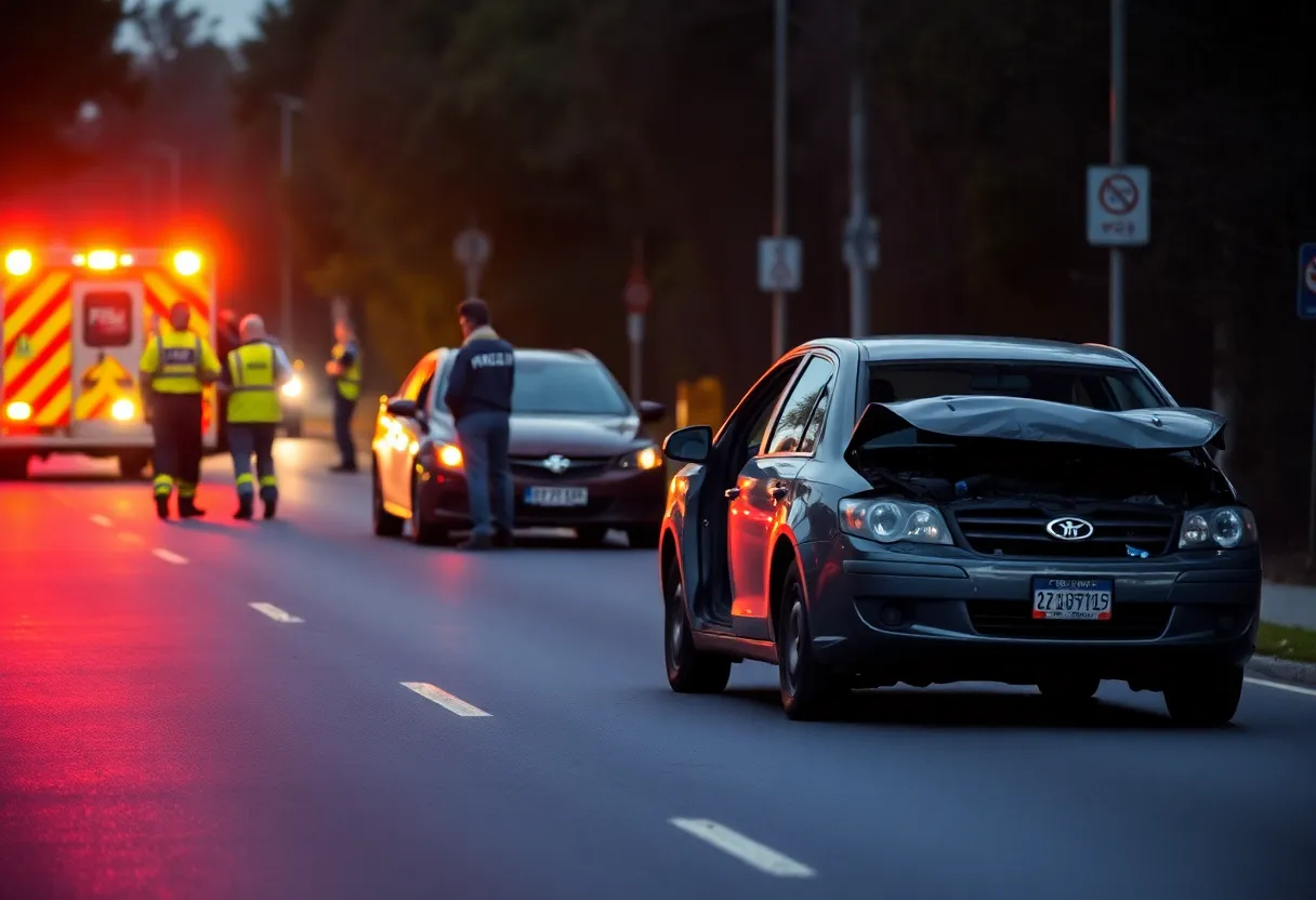 Scene of a tragic car crash involving multiple vehicles in Charlotte
