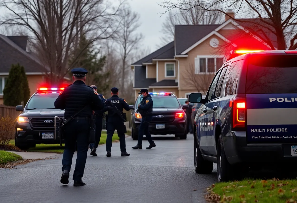 FBI agents conducting a raid in Charlotte neighborhood