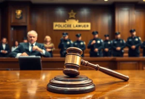 Courtroom scene related to drug trafficking case