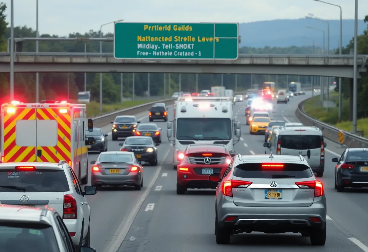Traffic congestion on I-77 due to a crash with emergency responders on scene.