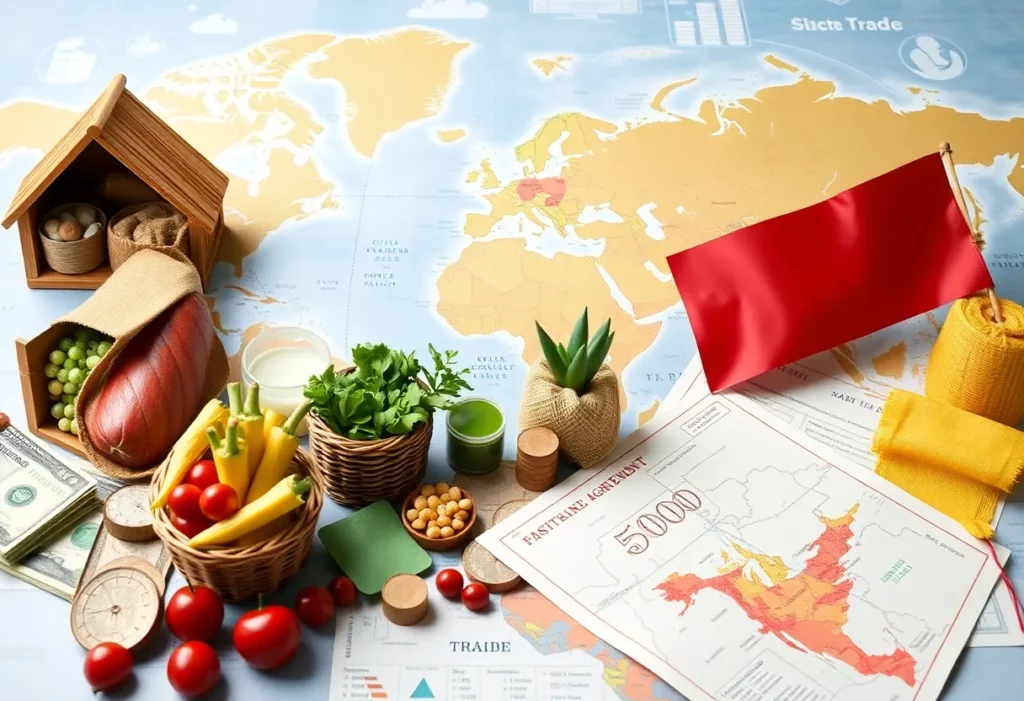 Representation of trade agreements and tariffs affecting agriculture