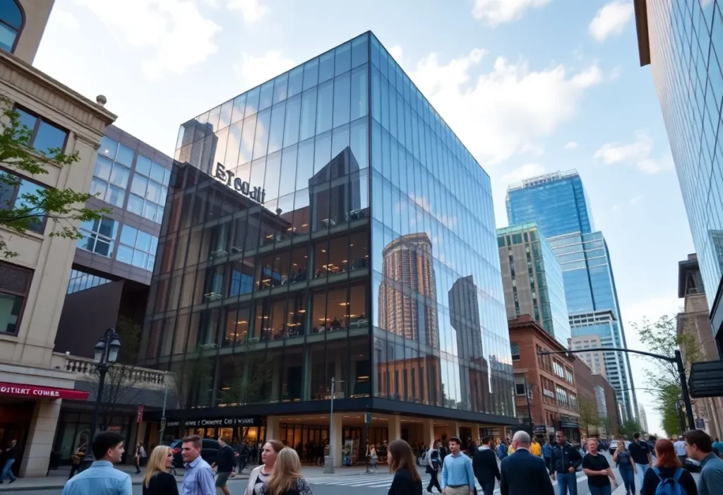 Exterior view of John Buys Your House's new office in Uptown Charlotte