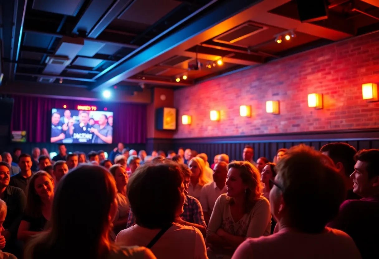 Audience enjoying a live comedy show