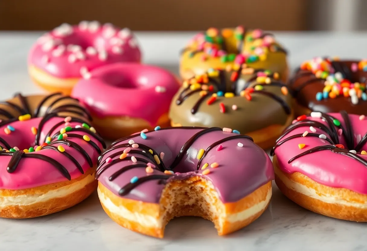 Assorted Krispy Kreme Chocomania Doughnuts with HERSHEY'S toppings