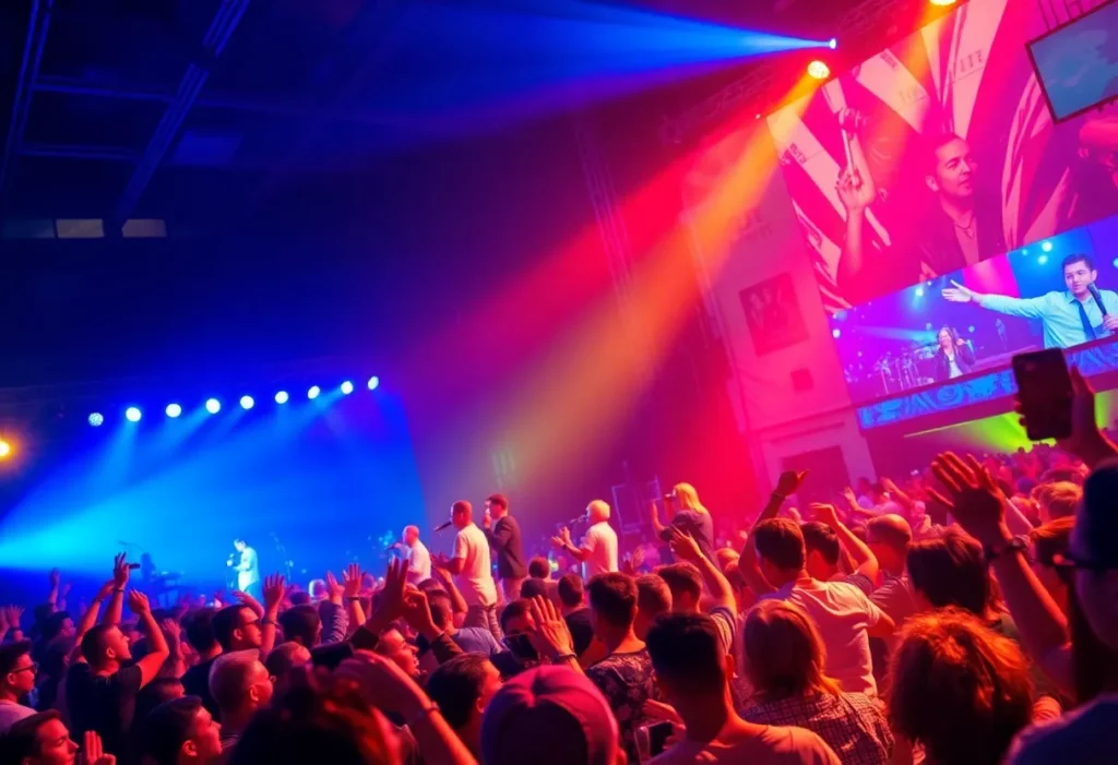 Crowd enjoying a live music performance in Charlotte NC