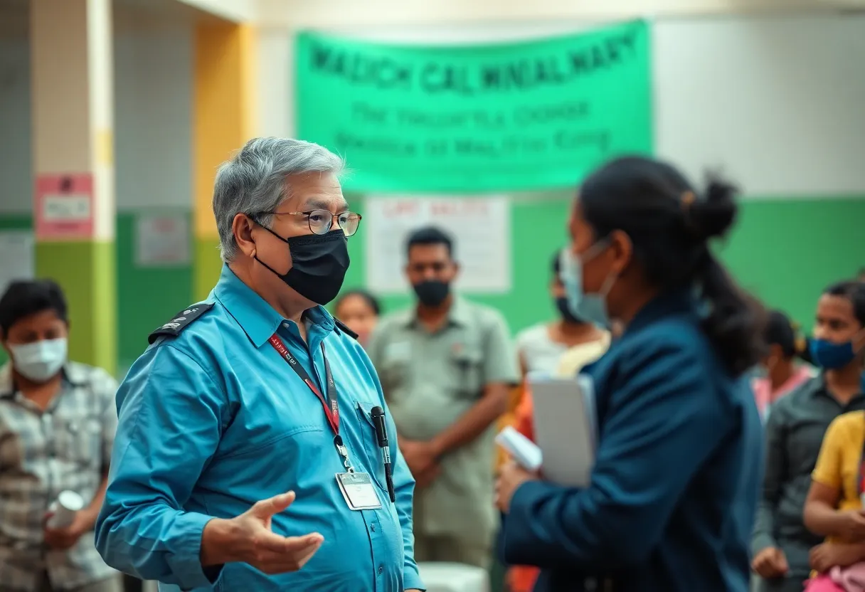 Public health official promoting measles vaccination