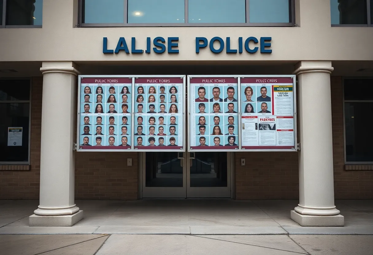 Display of mugshots at a law enforcement agency