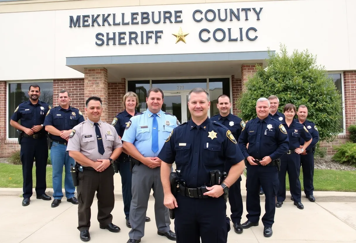 Local law enforcement officers at Mecklenburg County Sheriff's Office
