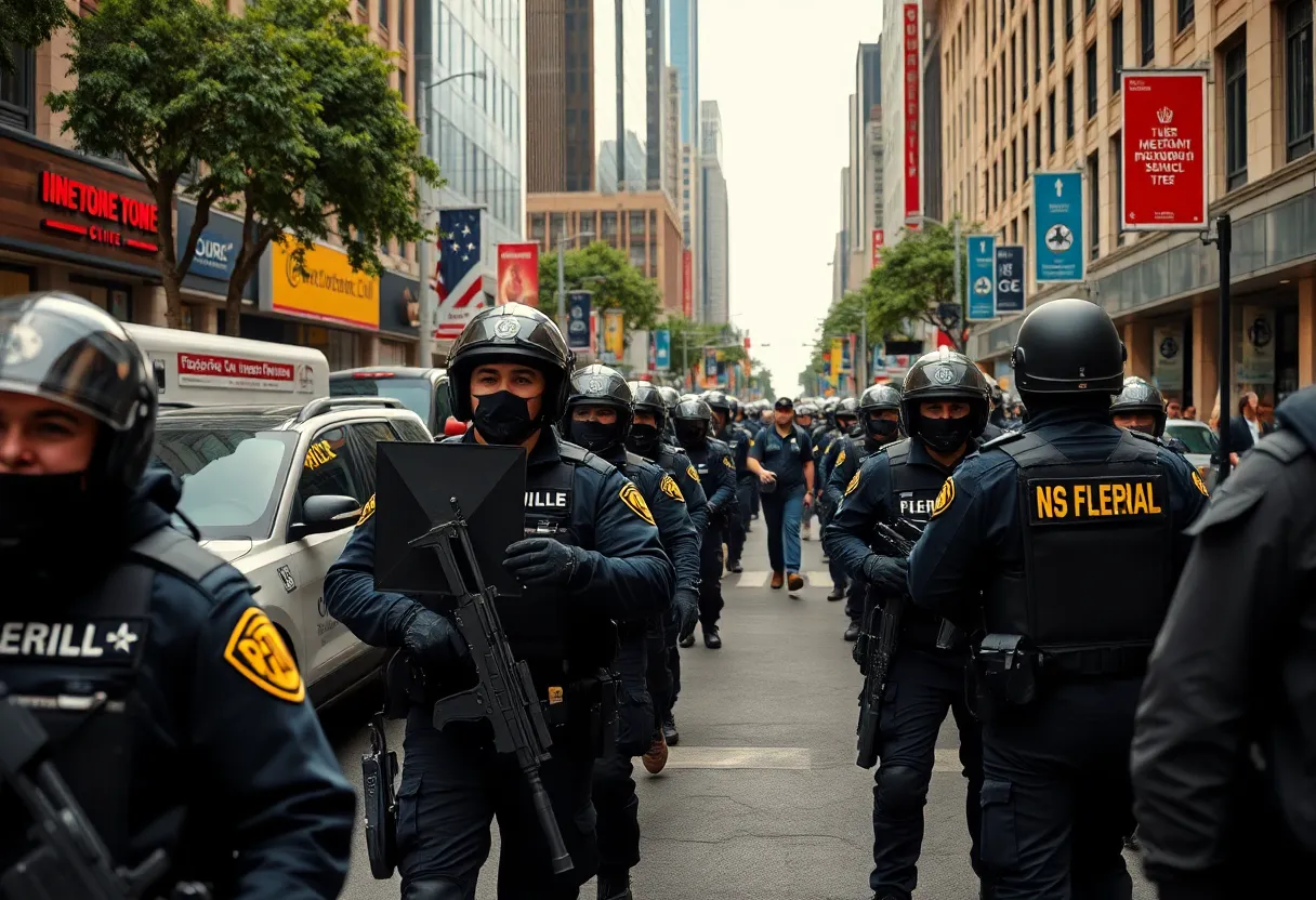Federal agents conducting operations in Minneapolis.