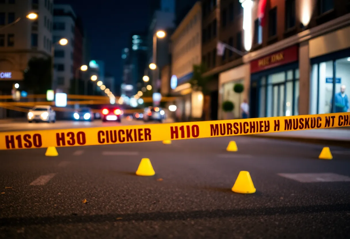 Police investigation scene in North Charlotte with evidence markers