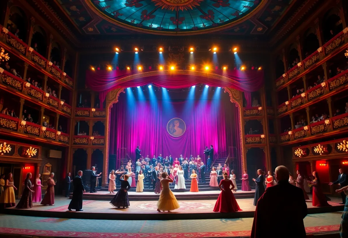 A captivating opera scene with performers on stage