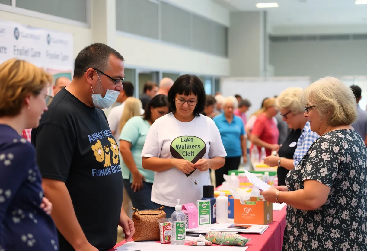 Residents engaging with local nonprofits at a community event in Port Charlotte.